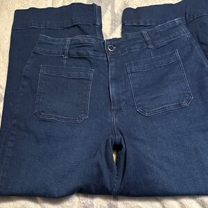 676.  Navy Flare & Wide Leg Jeans
